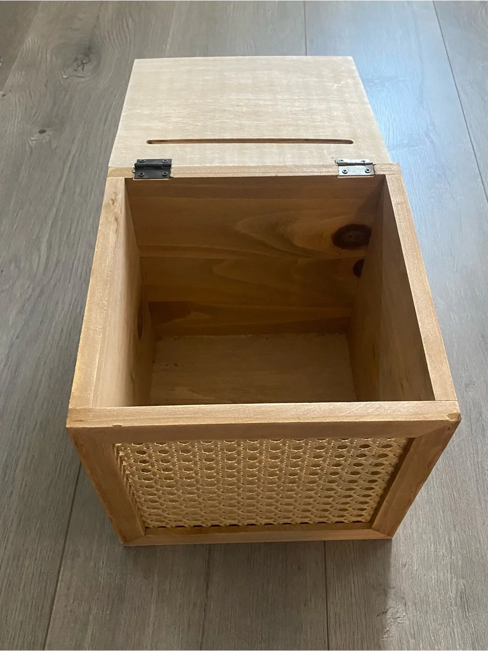 Wooden 'Cards' Keepsake Box - Natural Finish
